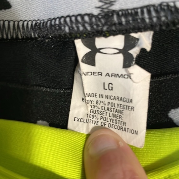 Under Armour base layer Black and Neon Yellow Compression, L - Picture 5 of 7